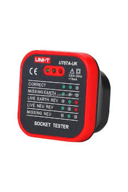 UNI-T UT07A-UK 18 AMP ELCB & SOCKET TESTER